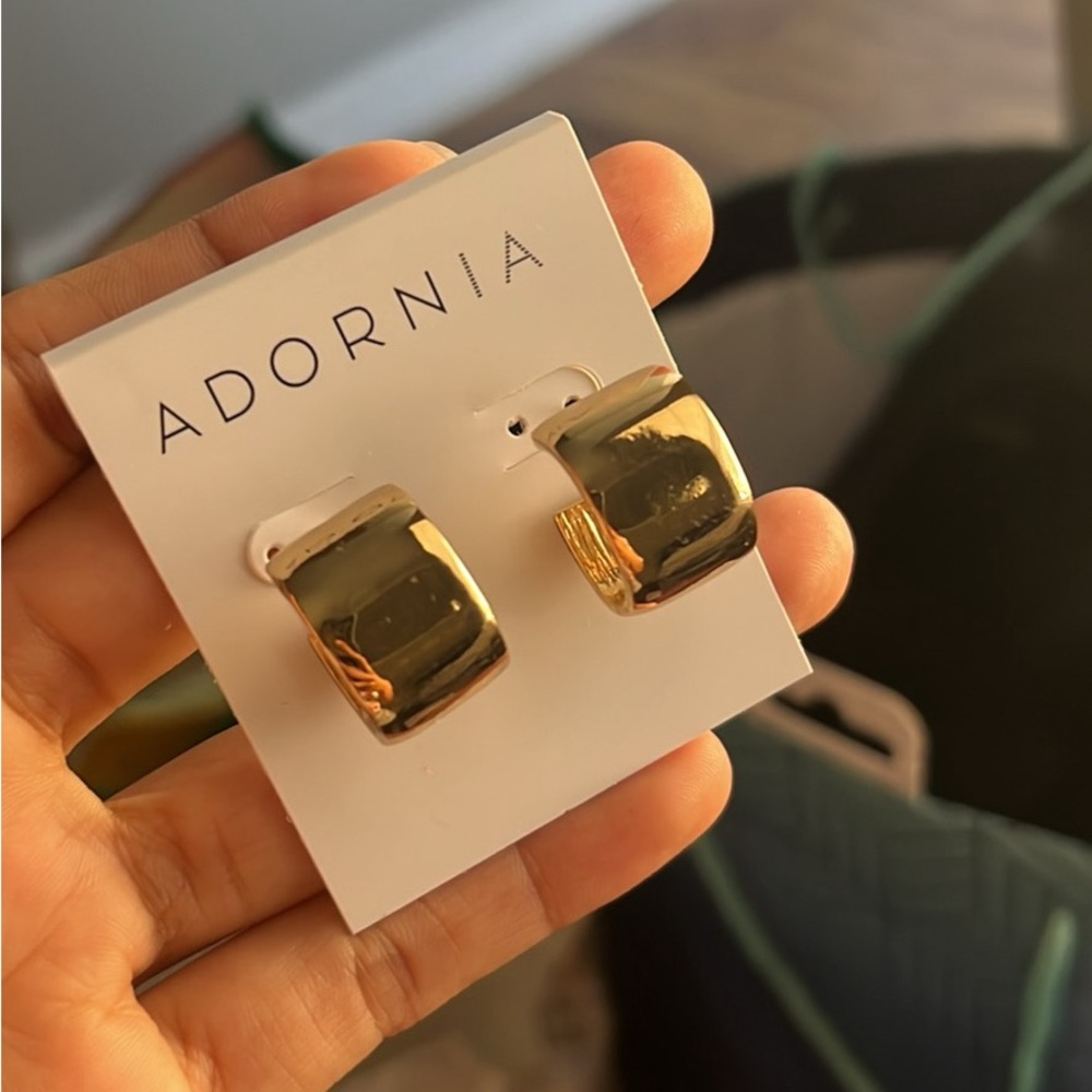Cuff gold earrings